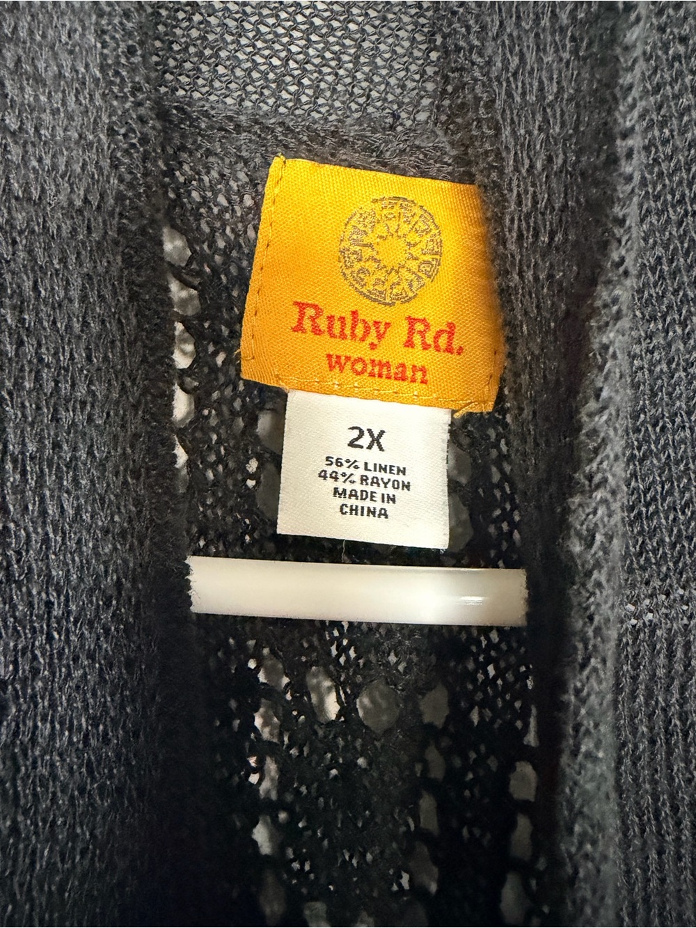 Ruby Rd. Black Open-Front Lightweight Cardigan - Picture 2 of 5